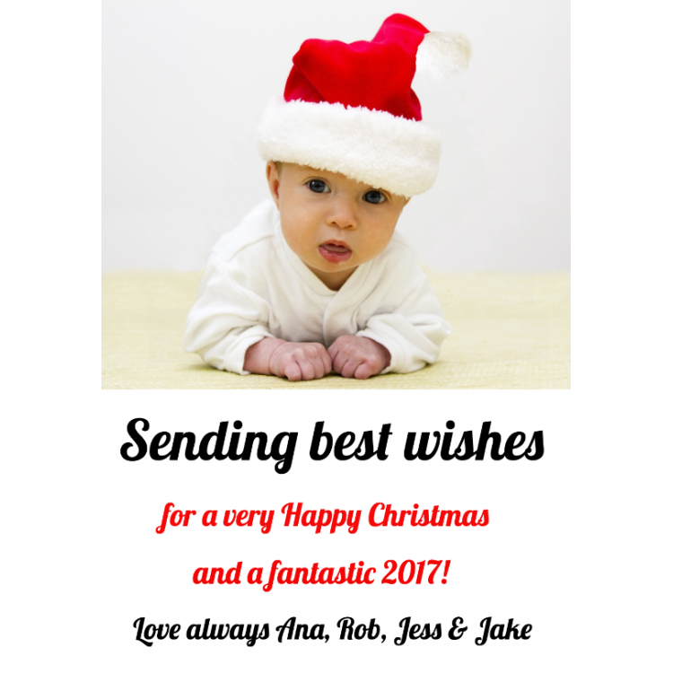 Design your own Christmas Card Pack - Flat A5 - Add your photo.